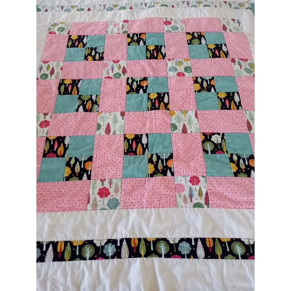 Handcrafted Childs PATCHWORK QUILT 39" x 39"